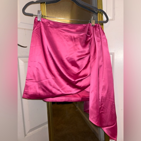 Pink Silk Skirt - Picture 1 of 4